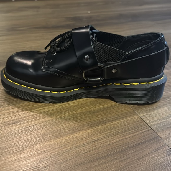 Dr. Martens Leather Fulmar Leather Harness Black Strap Derby Loafer M 4 W 6 - Picture 6 of 8